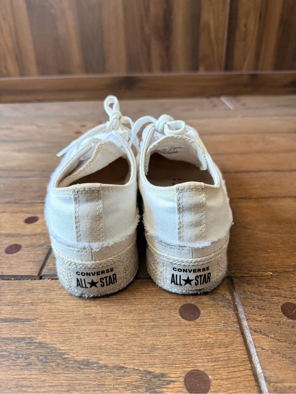 Converse All Star Lift Espadrille Platform Sneakers White Canvas Women’s 7 - Picture 3 of 6